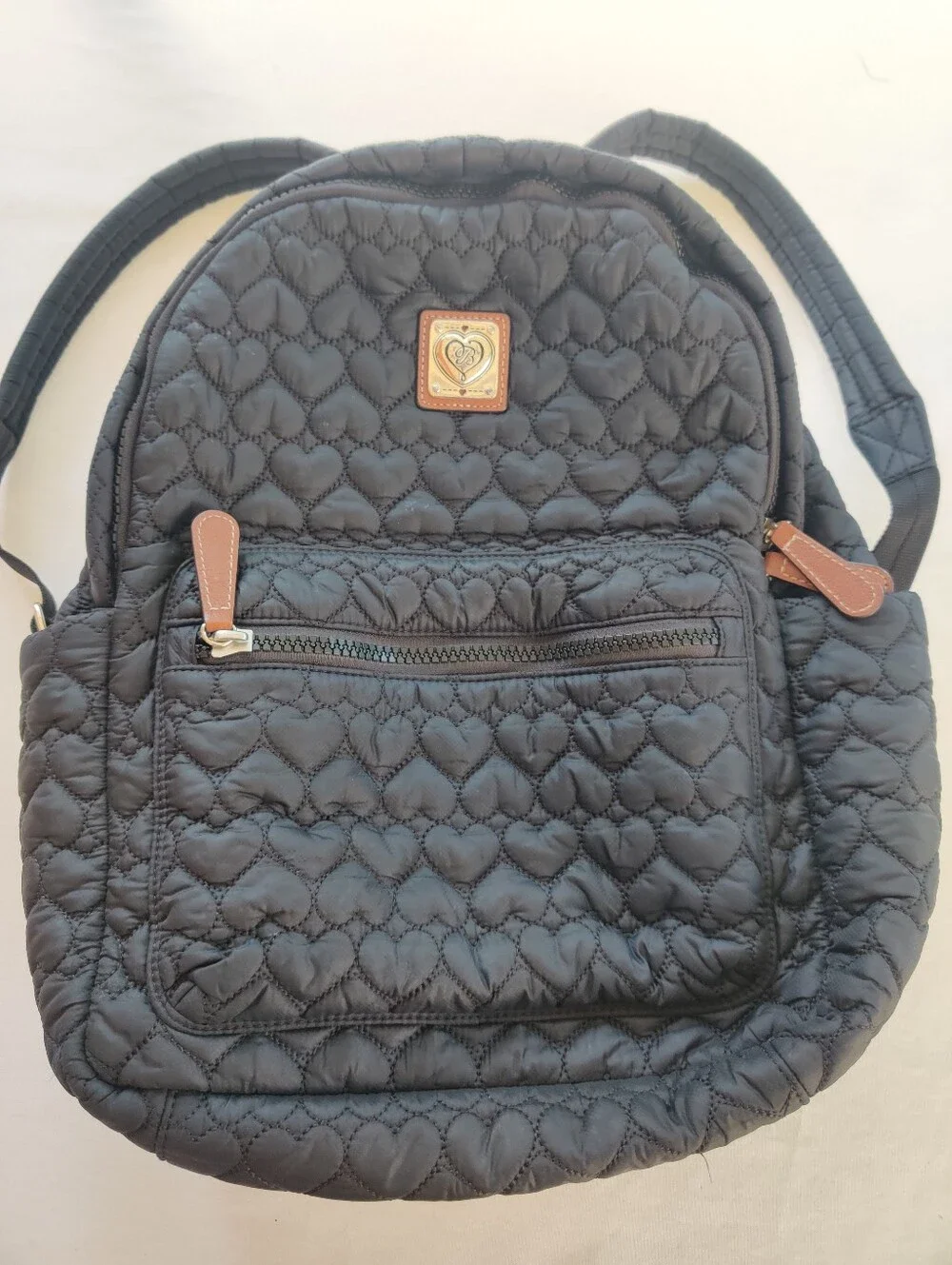 Brighton Quilted Black Backpack